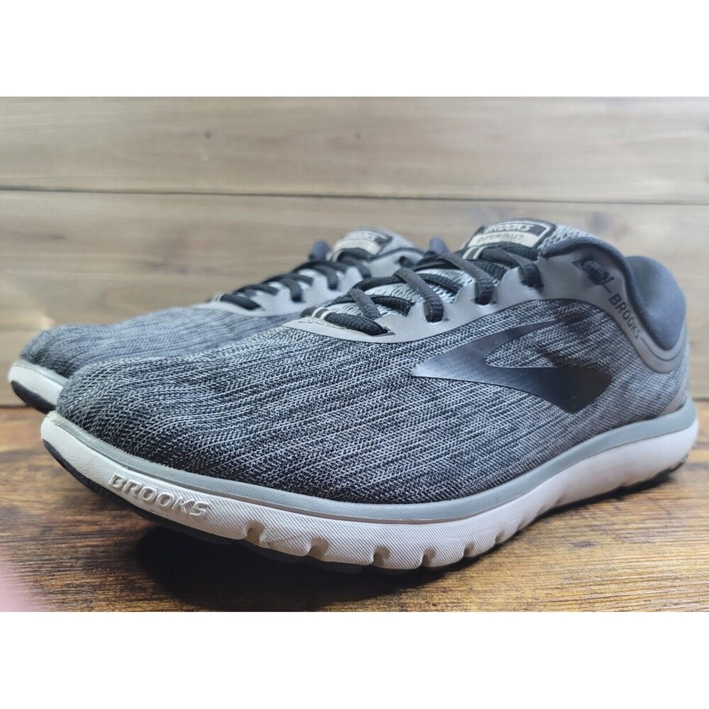 Brooks Womens Pureflow 7 Running Shoes Gray 1202621B055 Low Top Lace Up 12 Med D